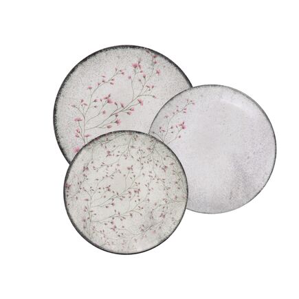 Jogo de Pratos Tramontina Floralis em Porcelana Decorada 12 Peças