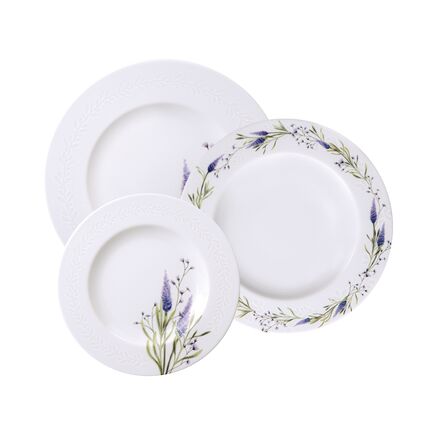 Jogo de Pratos Tramontina Lilla em Porcelana Decorada 12 Peças