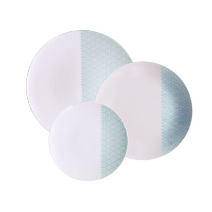 Jogo de Pratos Tramontina Aquarius em Porcelana Decorada 12 peças