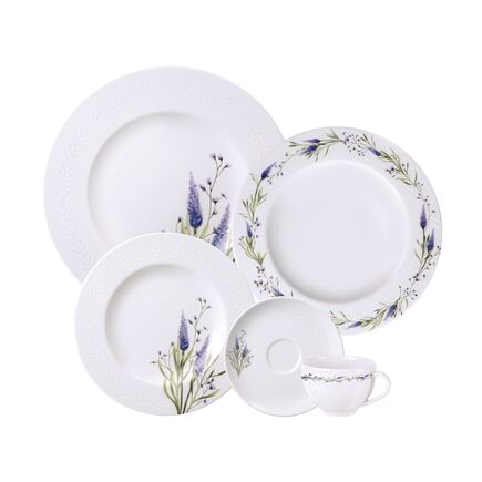 Aparelho de Jantar Tramontina Lilla em Porcelana Decorada 30 Peças