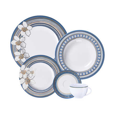 Aparelho de Jantar Tramontina Nix em Porcelana Decorada 20 Peças