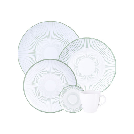 Aparelho de Jantar Tramontina Lineare em Porcelana Decorada 20 Peças