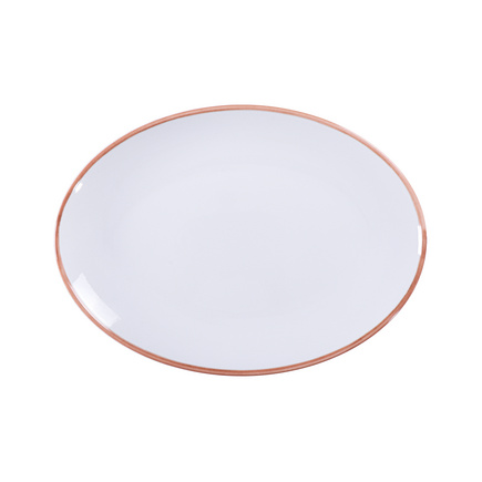 Travessa Oval Tramontina Jeri Mocha em Porcelana 32cm