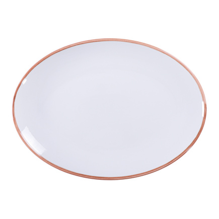 Travessa Oval Tramontina Jeri Mocha em Porcelana 40cm