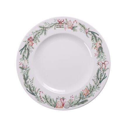 Prato Panetone Tramontina Casa Natal Noite Feliz em Porcelana Decorada 28 cm