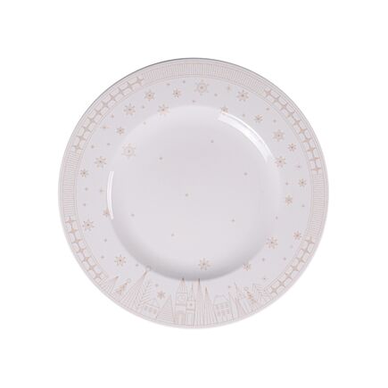 Prato Panetone Tramontina Casa Natal Capodanno em Porcelana Decorada 28 cm