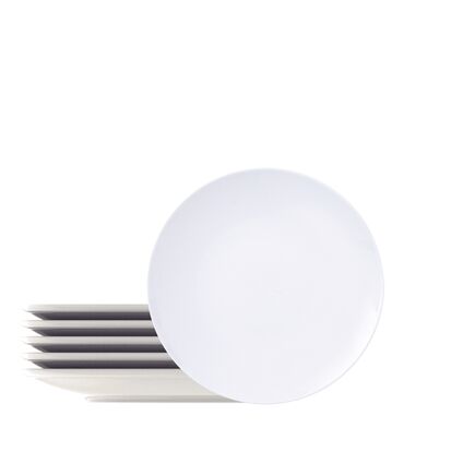Kit Prato Sobremesa Tramontina Sophia em Porcelana 21 cm 06 Peças