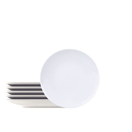Kit Prato Sobremesa Tramontina Leonora em Porcelana 19 cm 06 Peças