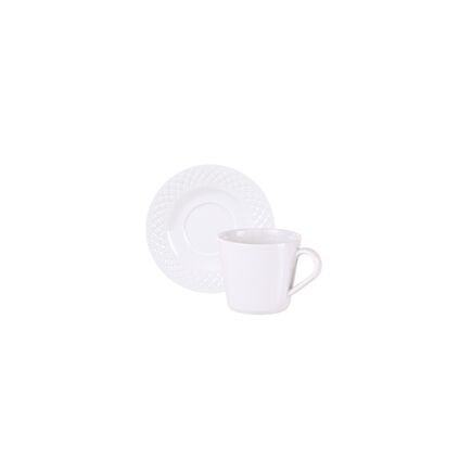Kit Xícara e Pires de Chá Tramontina Ingrid em Porcelana Decorada 185 ml 12 Peças