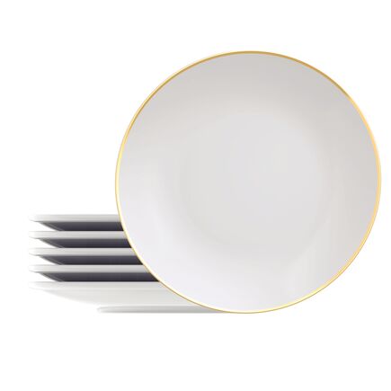 Kit Prato Raso Tramontina Anna em Porcelana 28 cm 6 peças