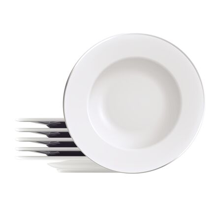 Kit Prato Raso Tramontina Joana em Porcelana Decorada 28 cm 6 Peças