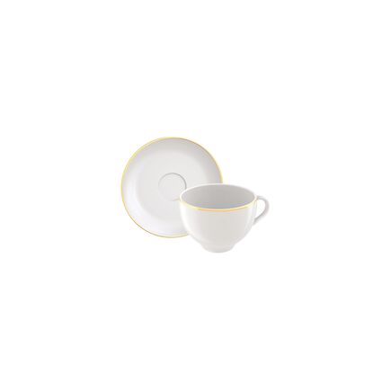 Kit Xícara e Pires de Chá Tramontina Anna em Porcelana Decorada
