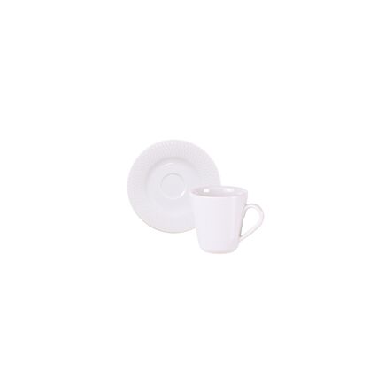 Kit Xícara e Pires de Café Tramontina Santorini em Porcelana Decorada 70 ml 12 Peças