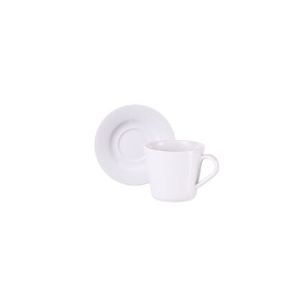 Kit Xícaras e Pires de Chá Tramontina Mesh em Porcelana 185 ml 12 Peças