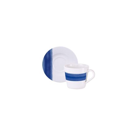 Kit Xícara e Pires de Chá Tramontina Soho em Porcelana Decorada 185 ml 12 Peças