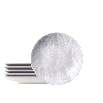 Kit Prato Fundo Tramontina Arbo em Porcelana Decorada 21 cm 6 Peças