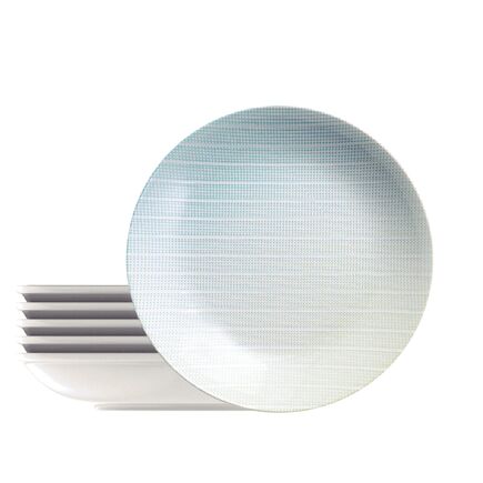 Kit Prato Fundo Tramontina Polaris em Porcelana Decorada 22 cm 06 Peças
