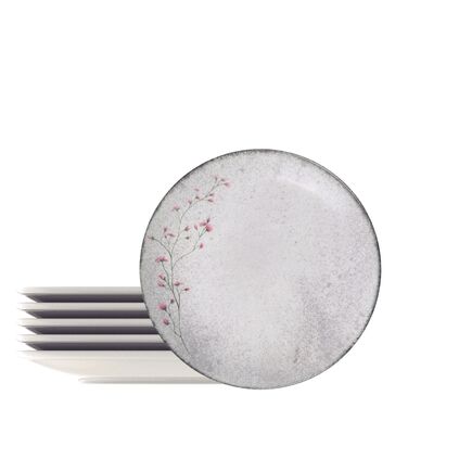 Kit Prato Fundo Tramontina Floralis em Porcelana Decorada 21 cm 6 Peças