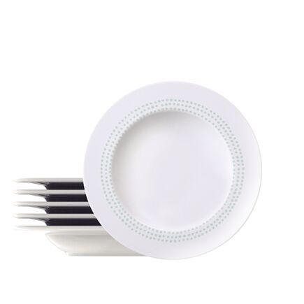 Kit Prato Fundo Tramontina Monocroma em Porcelana Decorada 23 cm 6 Peças