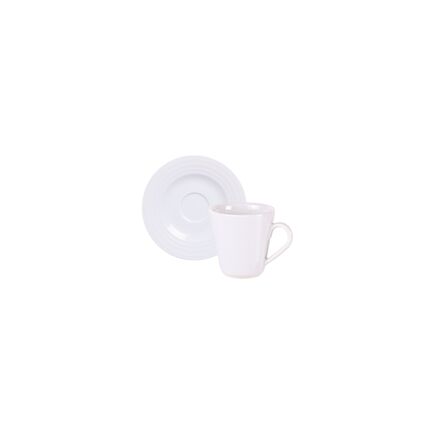 Kit Xícara e Pires de Café Tramontina Vibrare em Porcelana 70 ml 12 Peças