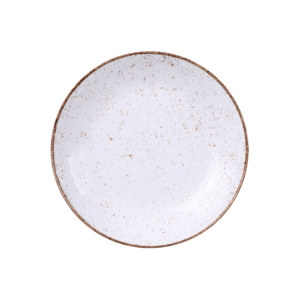 Prato Fundo Tramontina Rústico Marrom em Porcelana Decorada 25 cm