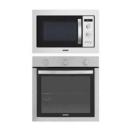 Kit Cozinha de Embutir Inox Tramontina Micro-ondas 25L e Forno Cook 73L 220V
